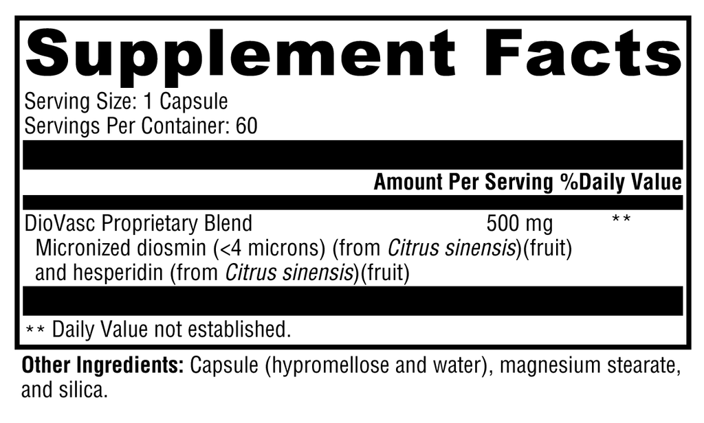 DioVasc™ 60 Capsules Supplement Facts