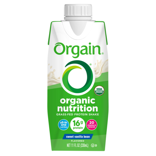 Organic Nutrition Shake Sweet Vanilla Bean Single Serving Pack