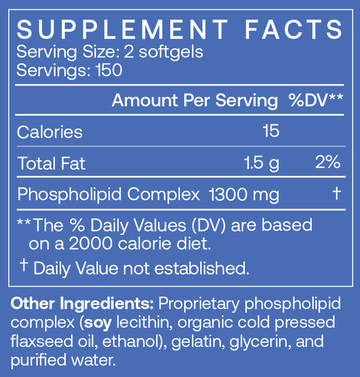 PC 300 Softgels Supplement Facts