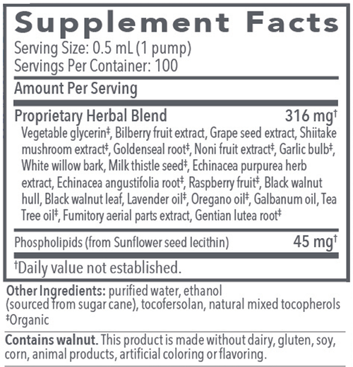 Biocidin® LSF 1.7 fl oz Supplement Facts
