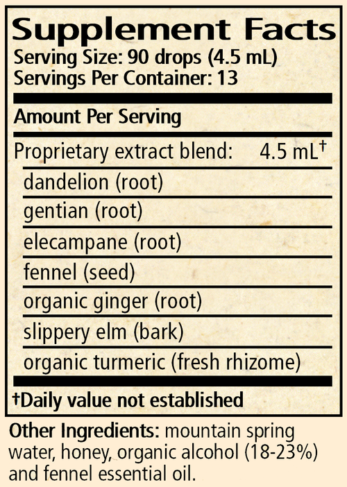 Bittersweet Elixir 2 fl oz Supplement Facts