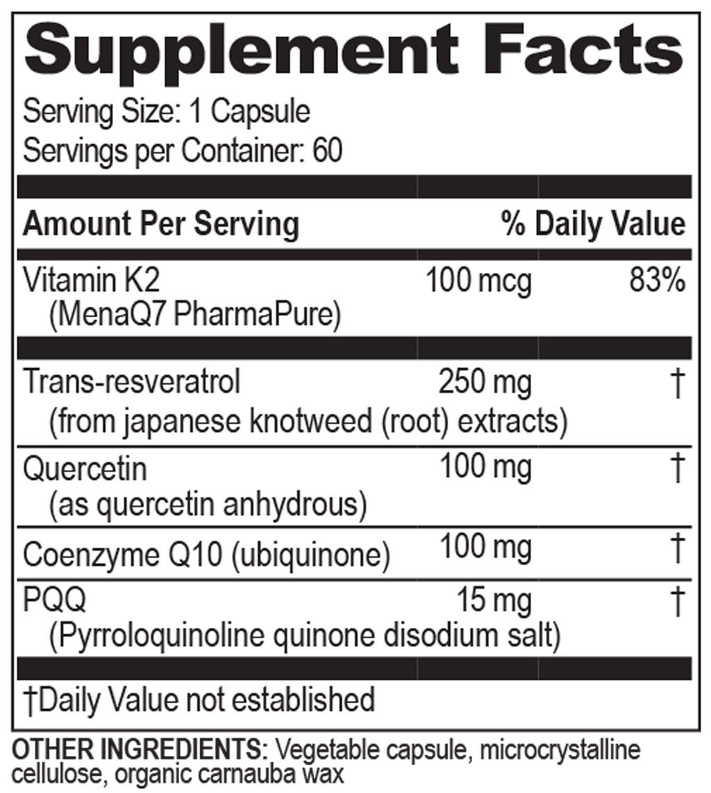 Brain ResQ 60 Capsules Supplement Facts