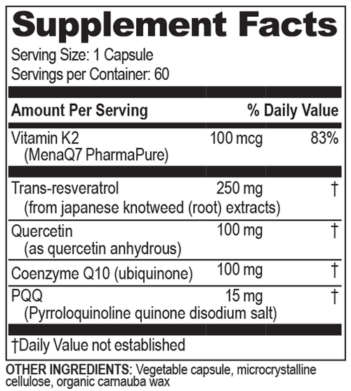 Brain ResQ 60 Capsules Supplement Facts