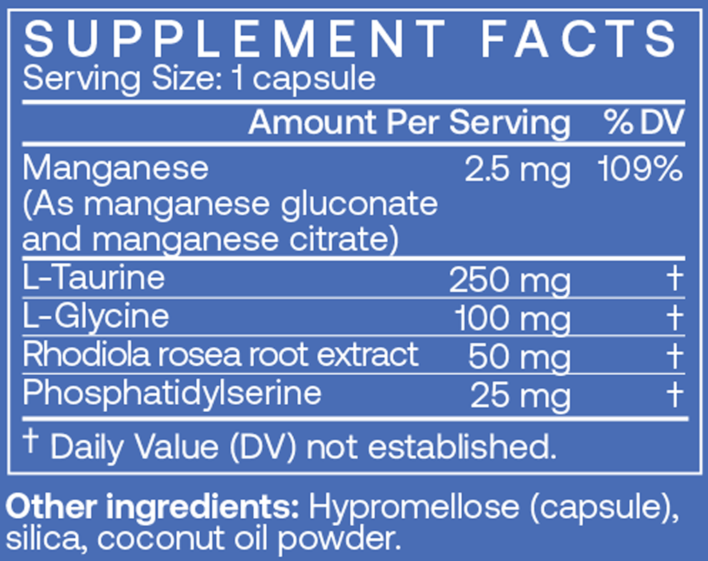 Calm 60 Capsules Supplement Facts