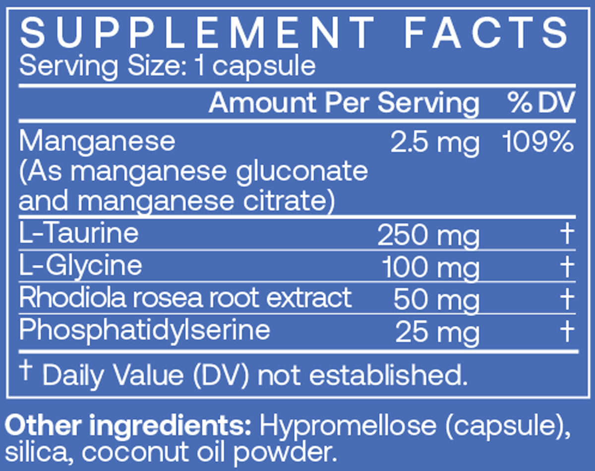 Calm 60 Capsules Supplement Facts