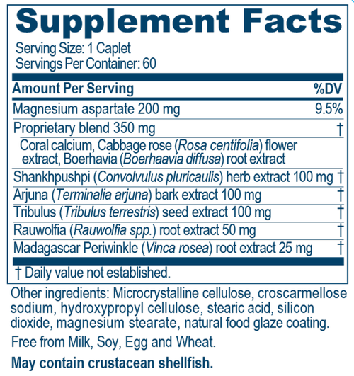 Carditone 60 Caplets Supplement Facts