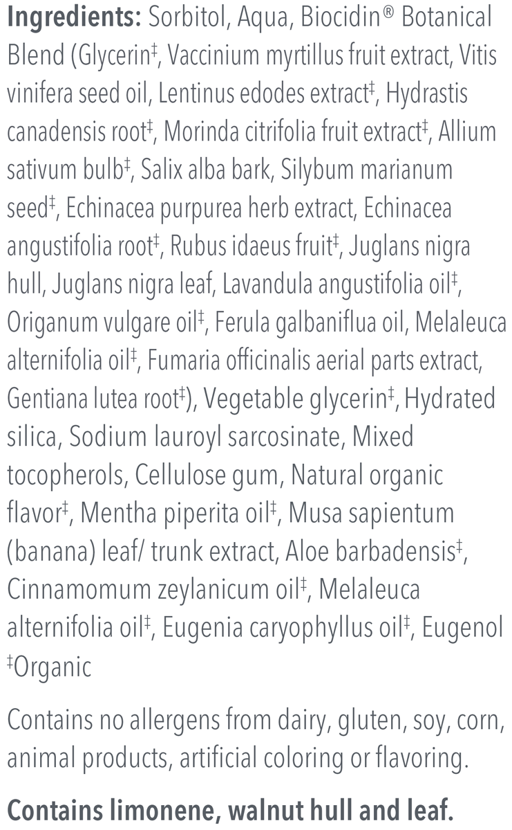 +DENTALCIDIN™ TOOTHPASTE 3 oz Supplement Facts
