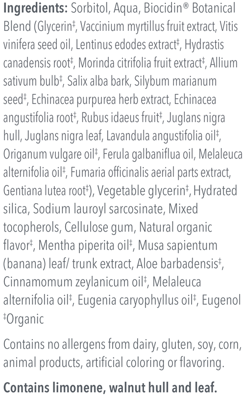 +DENTALCIDIN™ TOOTHPASTE 3 oz Supplement Facts