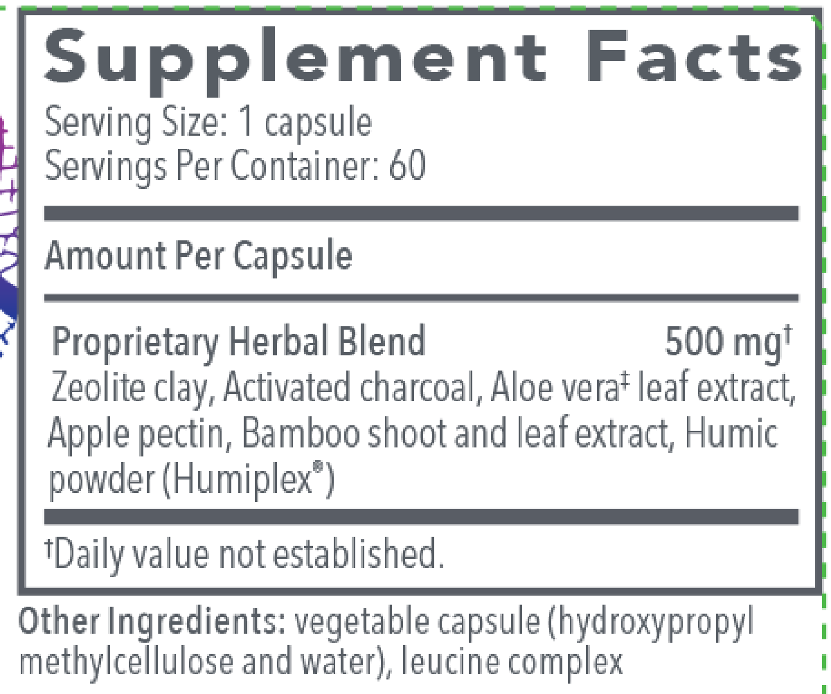 G.I. Detox+ 60 Capsules Supplement Facts
