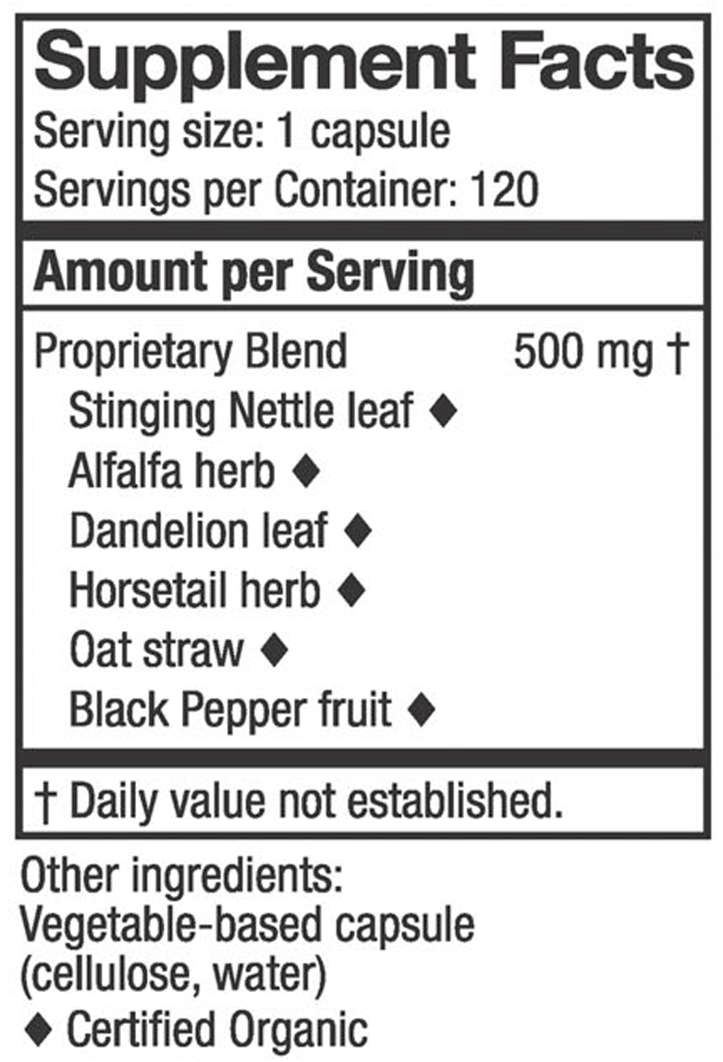 Osteoherb 120 Capsules Supplement Facts