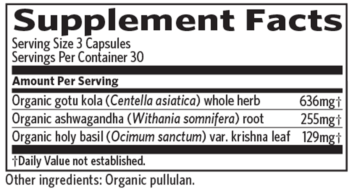 Peaceful Sleep 90 Capsules Supplement Facts