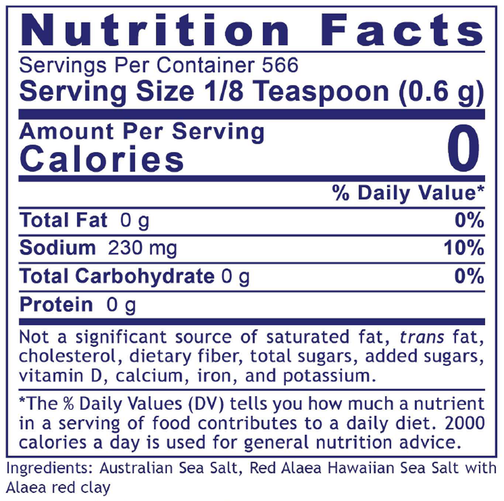 Premier Pink Salt 12 oz Supplement Facts