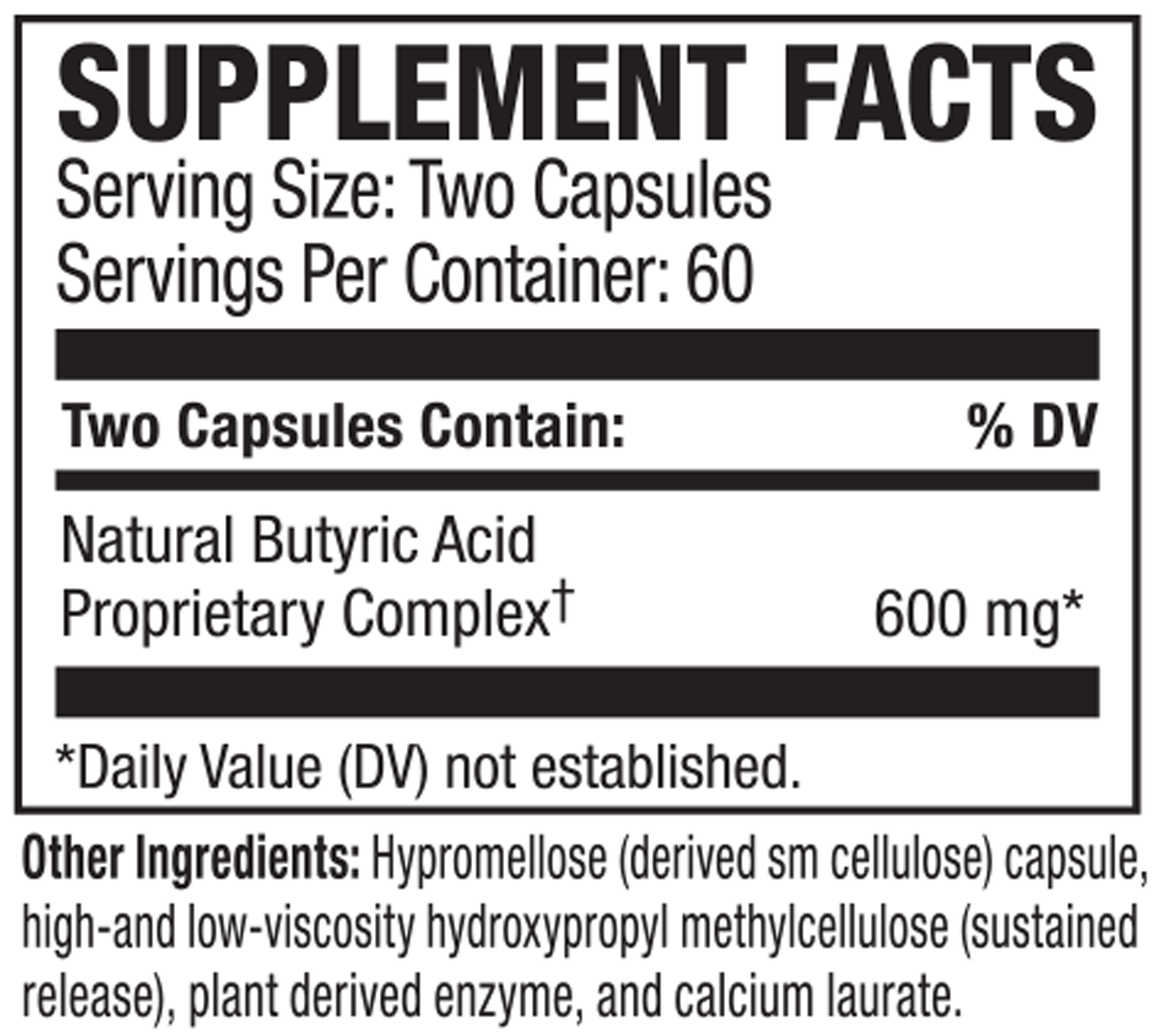ProButyrate 120 Capsules Supplement Facts