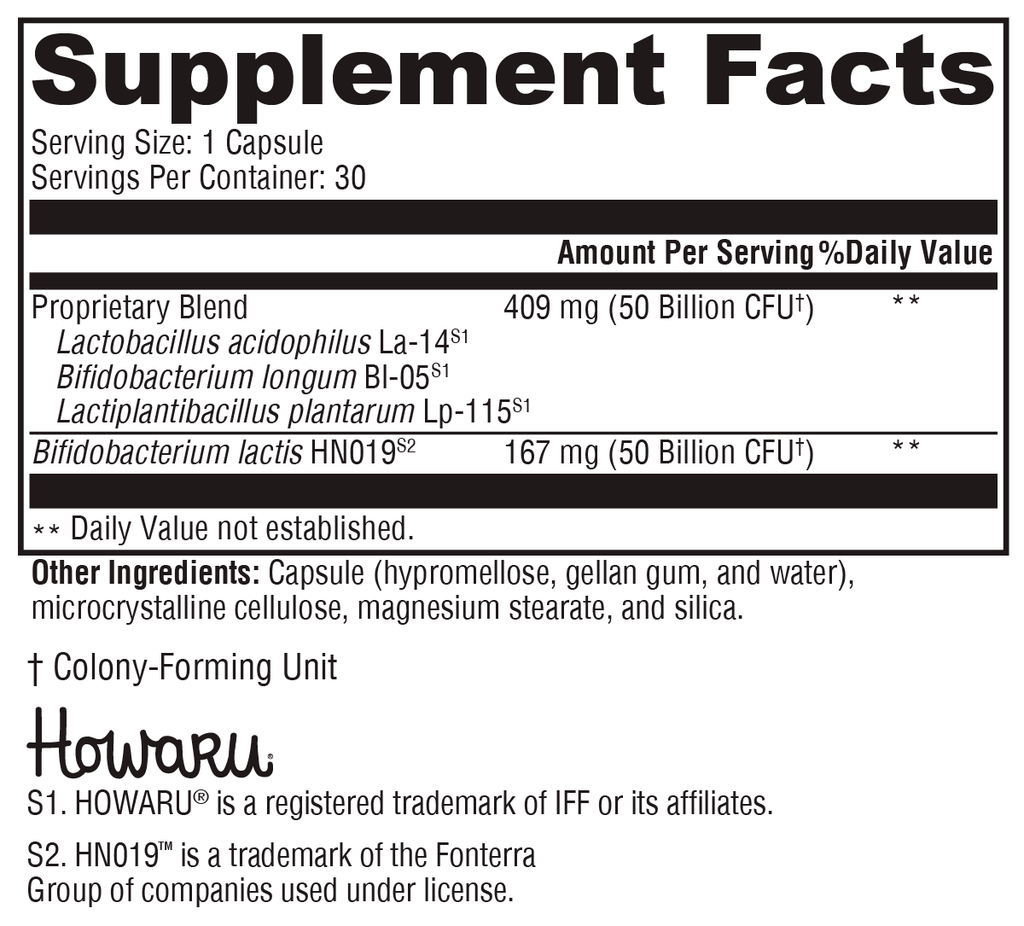 ProbioMax® Daily 100B 30 Capsules Supplement Facts