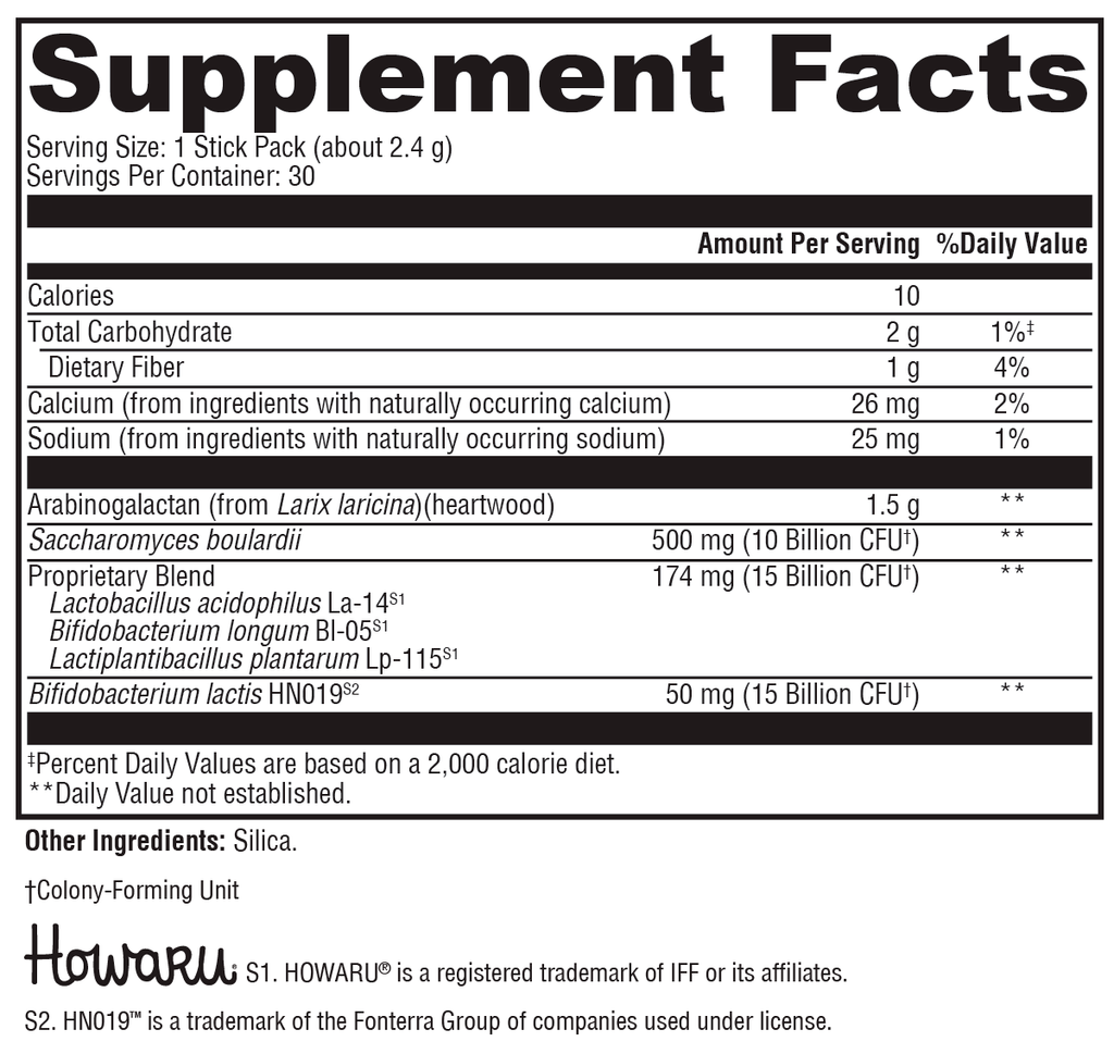 ProbioMax® Plus 40B 30 Servings Supplement Facts