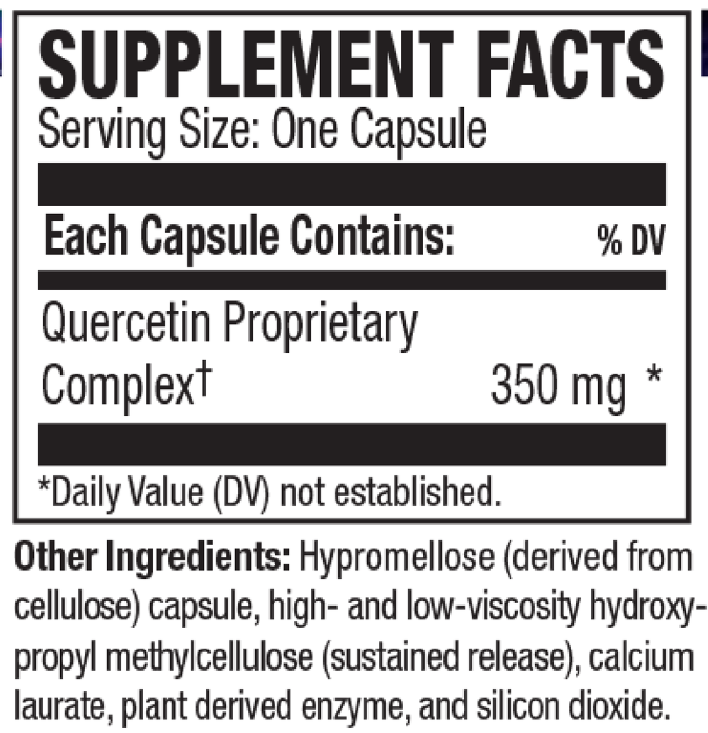 QuerciSorb SR 90 Capsules Supplement Facts