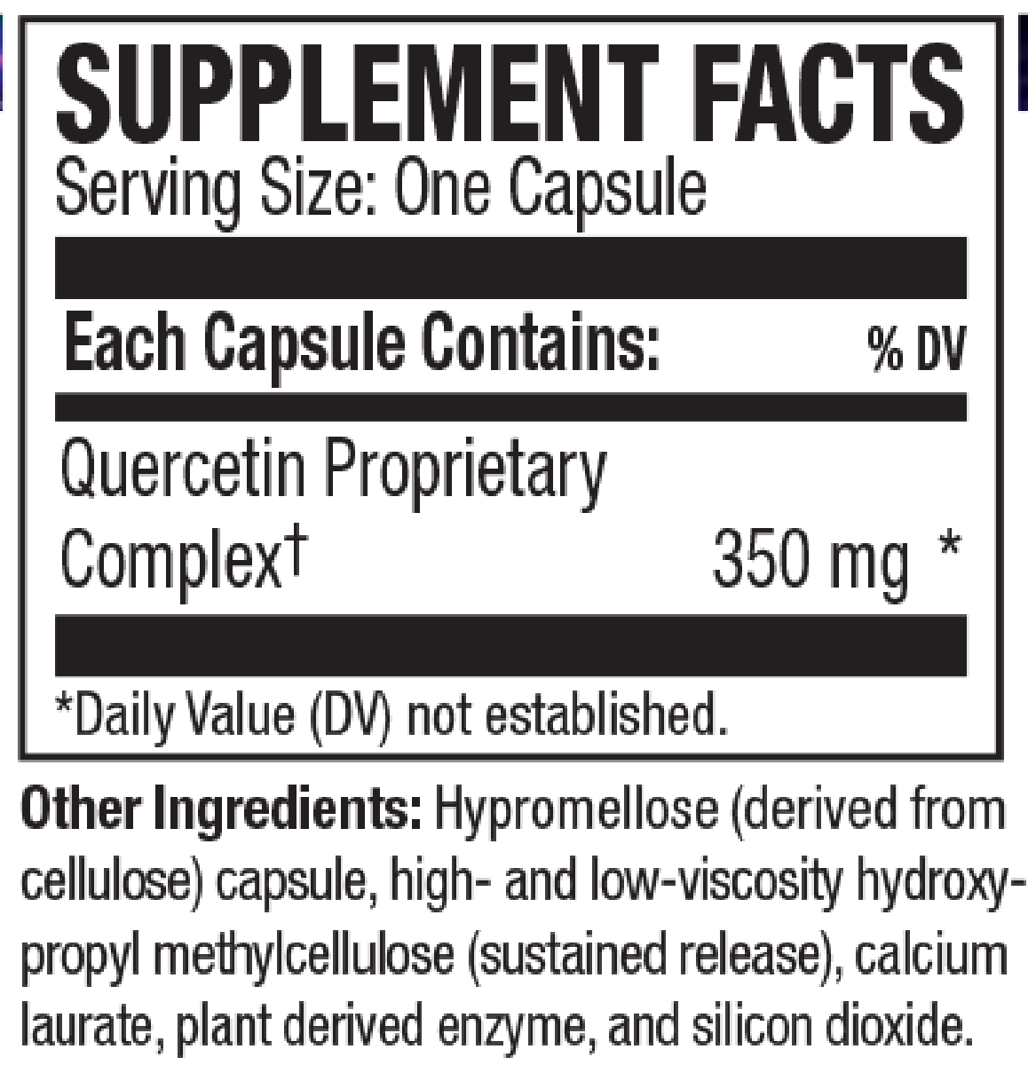 QuerciSorb SR 90 Capsules Supplement Facts
