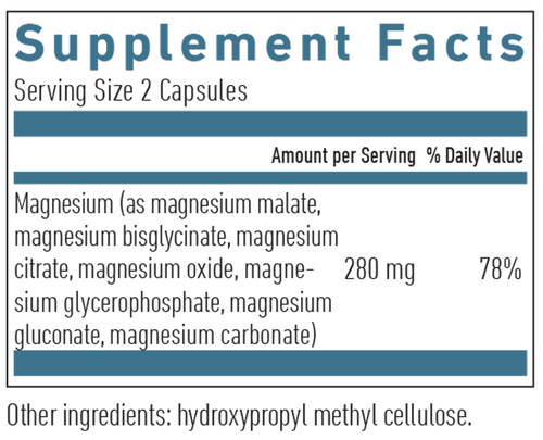 7-Salt Magnesium 60 Capsules Supplement Facts