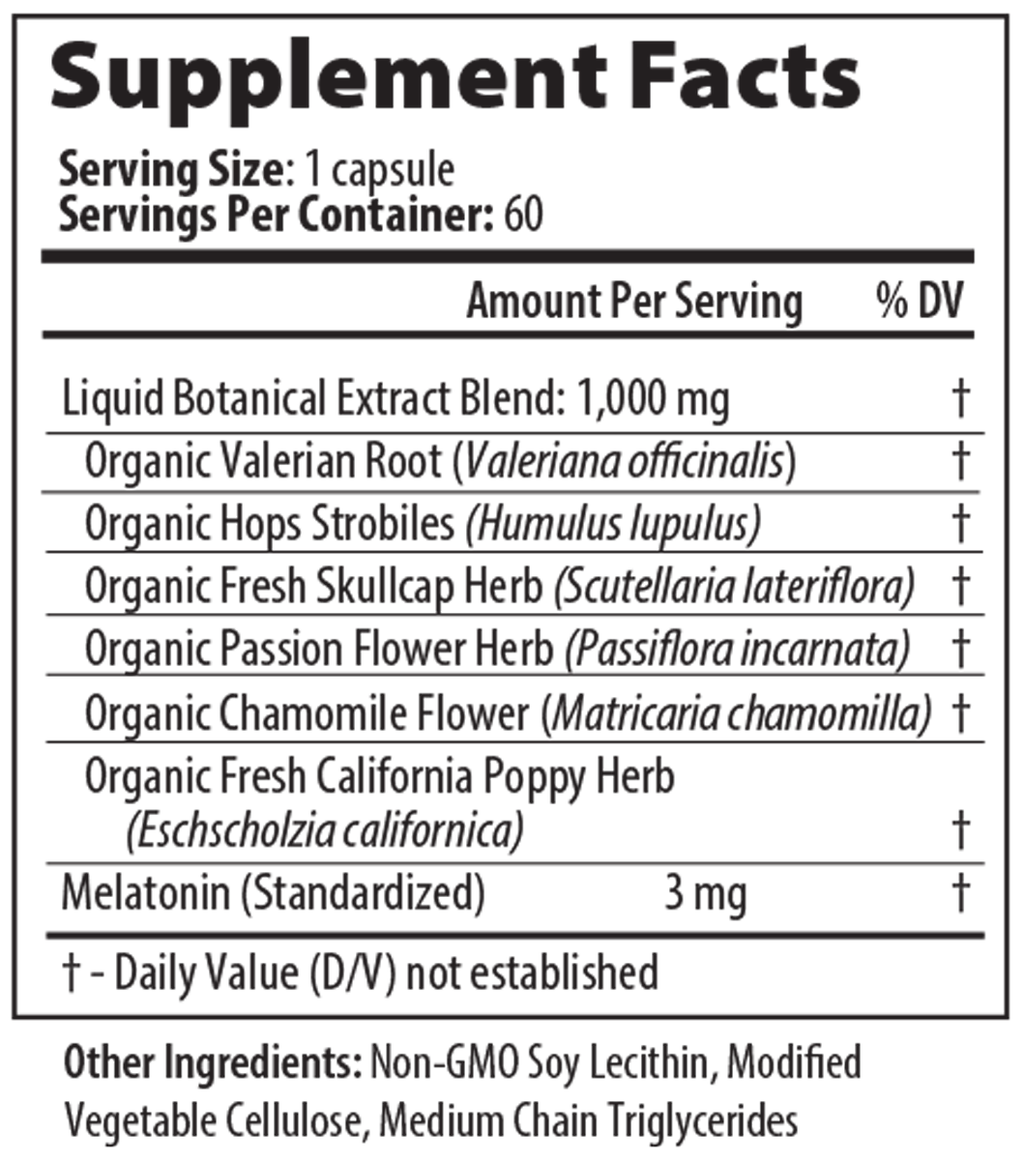 Sleep 60 Capsules Supplement Facts