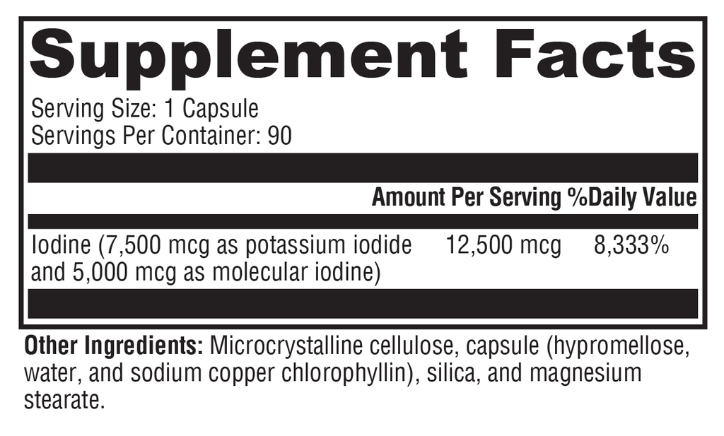 XymoDine™ 90 Capsules Supplement Facts